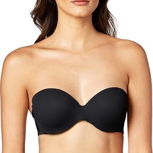 Warner's Women's Cushioned Underwire Lightly‎ Lined Strapless Bra 36D Black
